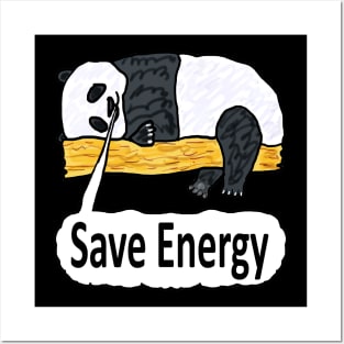 Save Energy Panda Posters and Art